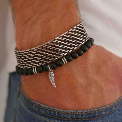 Men's Bracelet Set - Set Of 2..