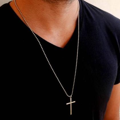 Men's Cross Necklace -..