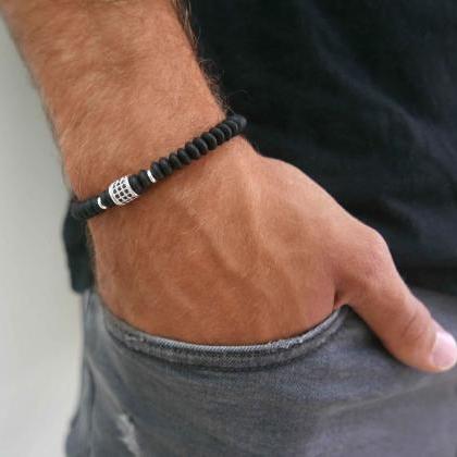 Men's Gemstone Bracelet -..