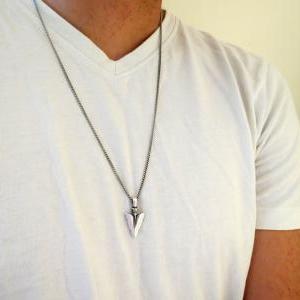 Men's Necklace - Blackend Silver..