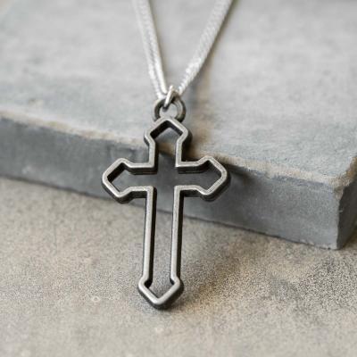 Men's Cross Necklace - Men's Religious Necklace - Men's Cross Pendant - Men's Christian Necklace - Men's Cross Jewelry - Christian Jewelry