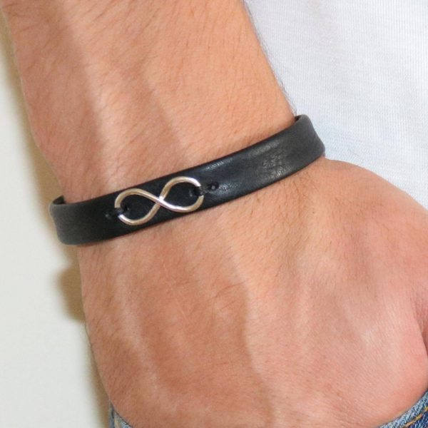 Men's Bracelet - Men's Infinity Bracelet - Men's Leather Bracelet - Men's Cuff Bracelet - Men's