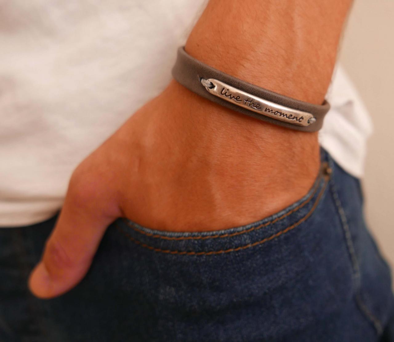 Men's Bracelet - Men's Leather Bracelet - Men's Cuff Bracelet - Men's Jewelry - Men's Gift -