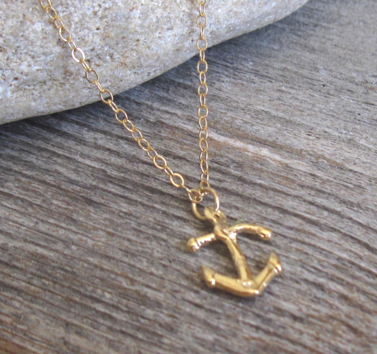 Men's Necklace - Men's Anchor Necklace - Men's Gold Necklace - Men's Jewelry - Men's Gift -
