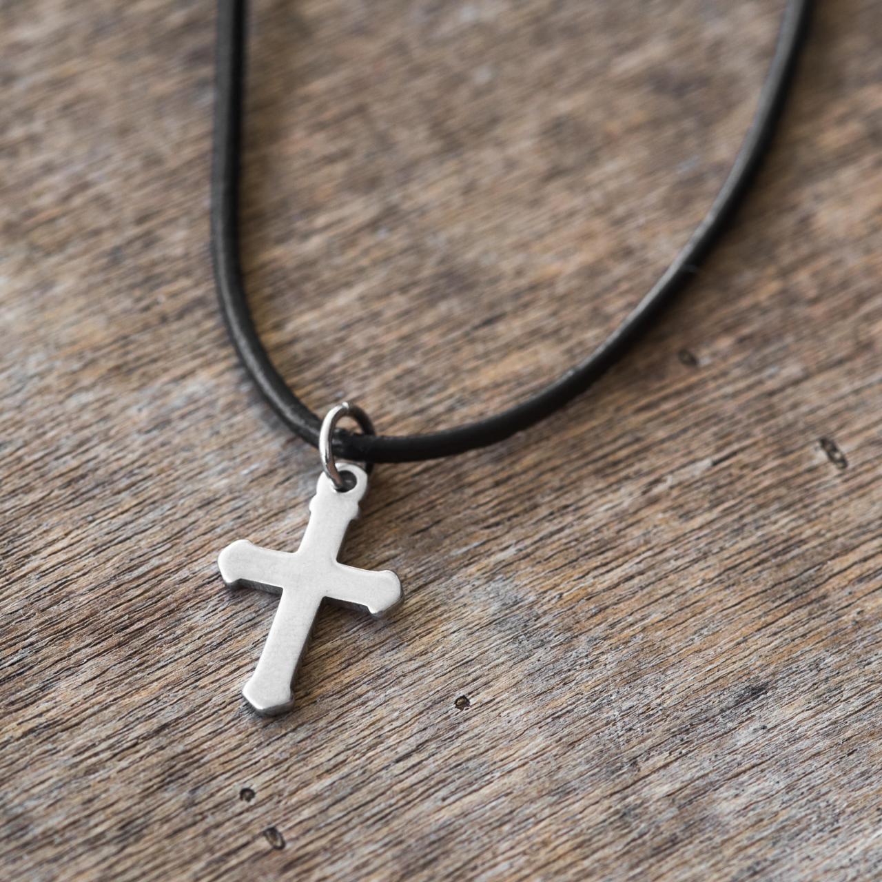 Men's Cross Pendant - Men's Cross Necklace - Men's Christian Necklace - Men's Religious Necklace -