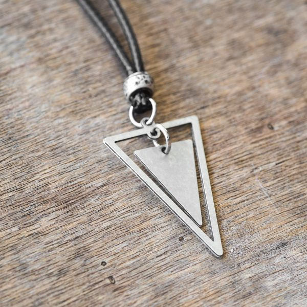 Men's Necklace - Men's Triangle Necklace - Men's Silver Necklace - Mens Jewelry - Necklaces For Men - Jewelry For Men