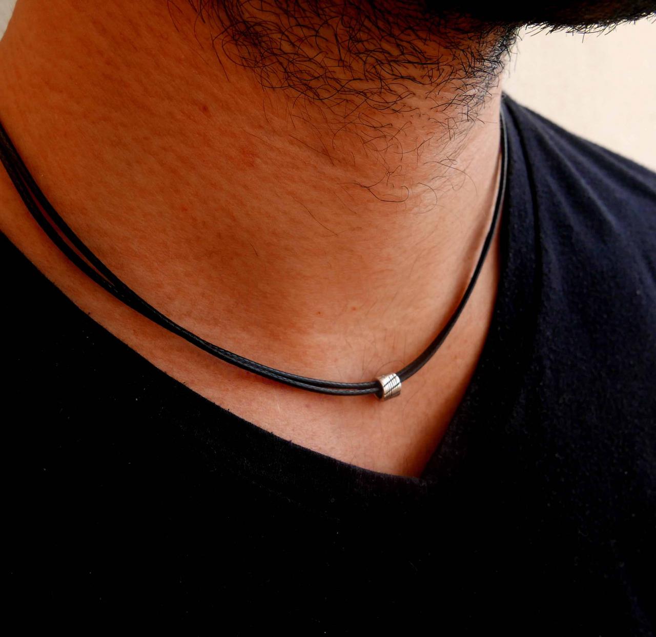 Men's Necklace - Men's Bead Necklace - Men's Silver Necklace - Mens Jewelry - Necklaces For Men - Jewelry For Men -
