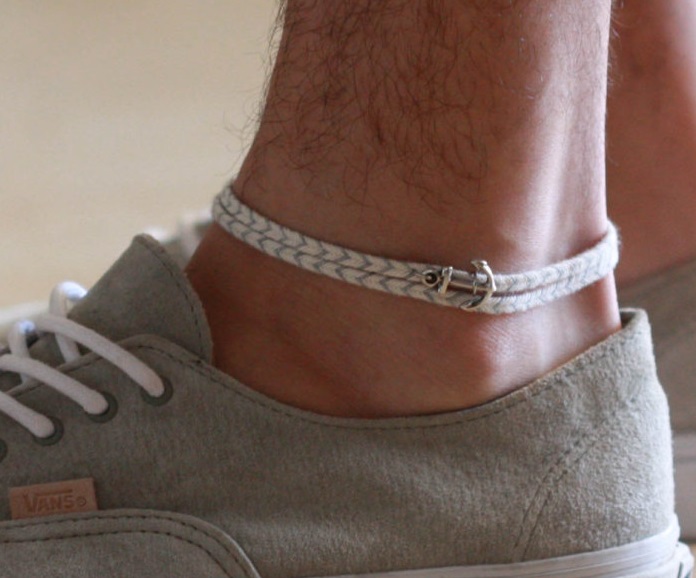 Amazon.com: Chain anklet for men, men's ankle bracelet bronze tone links  chain, gift for him, mens jewelry, gift for boyfriend/father, flat chain :  Handmade Products