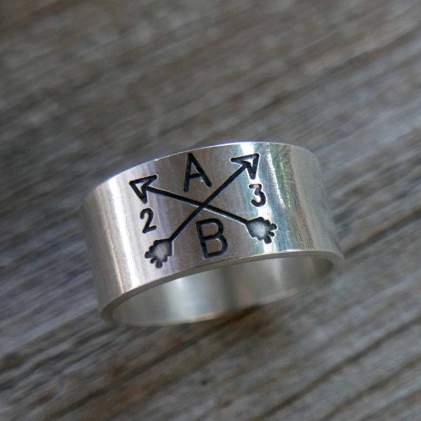 Men's Ring - Men's Personalized Ring - Engraved Men's Ring - Customized Men Ring - Men's Initials Ring -