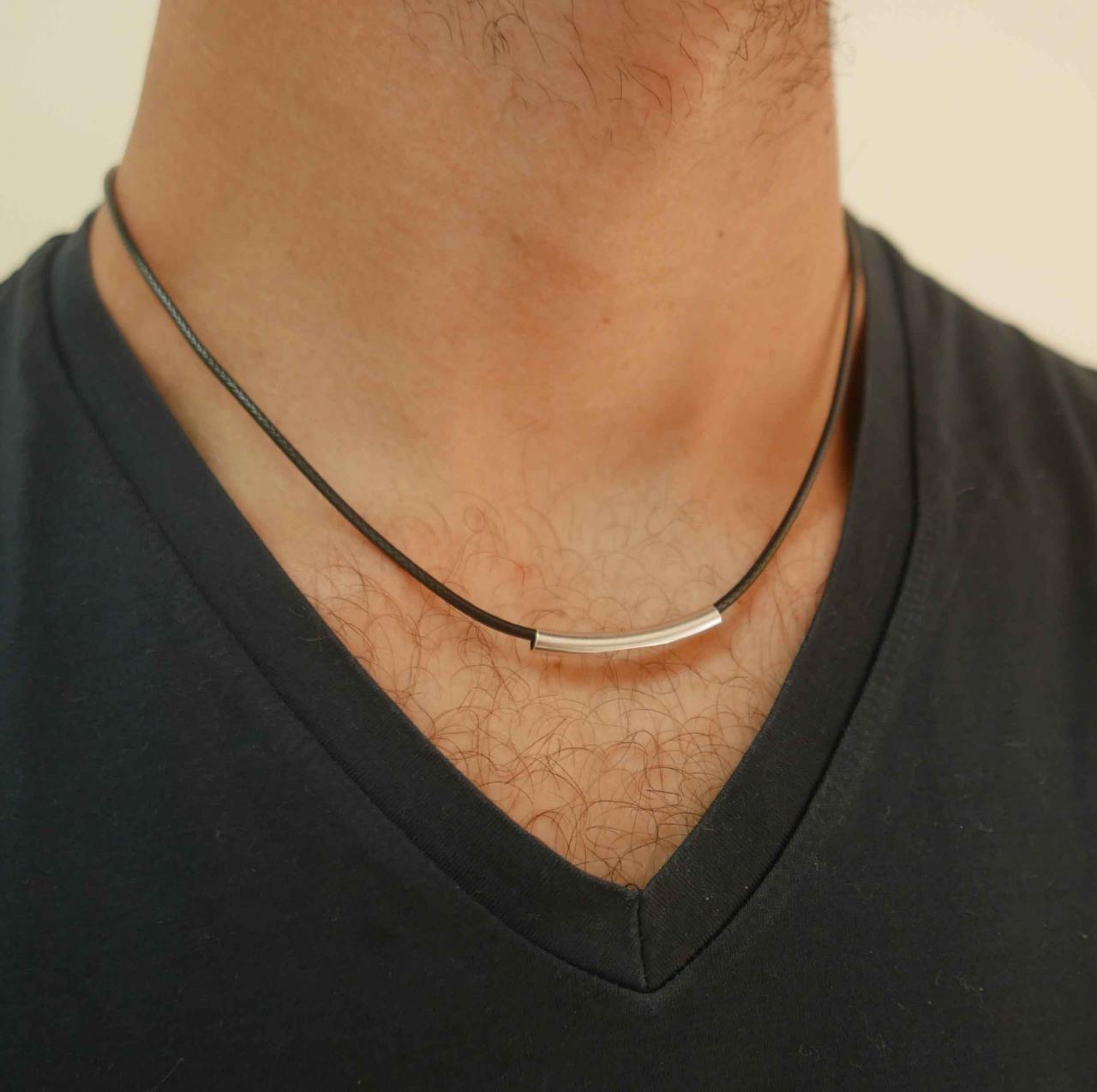 Men's Necklace - Men's Silver Necklace - Men's Vegan Necklace - Men's Jewelry - Men's Gift -