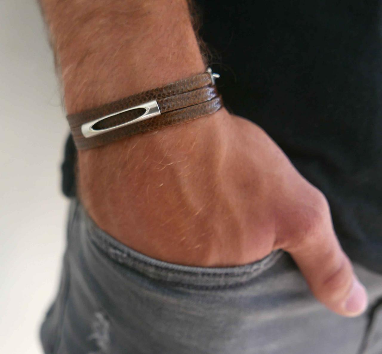 Men's Bracelet - Men's Wrap Bracelet - Men's Vegan Bracelet - Men's Jewelry - Men's Gift - Boyfriend