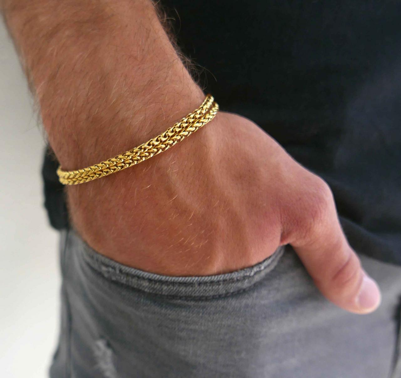 Men's Bracelet - Men's Gold Bracelets - Men's Chain Bracelet - Men's Cuff Bracelet - Men's Jewelry -