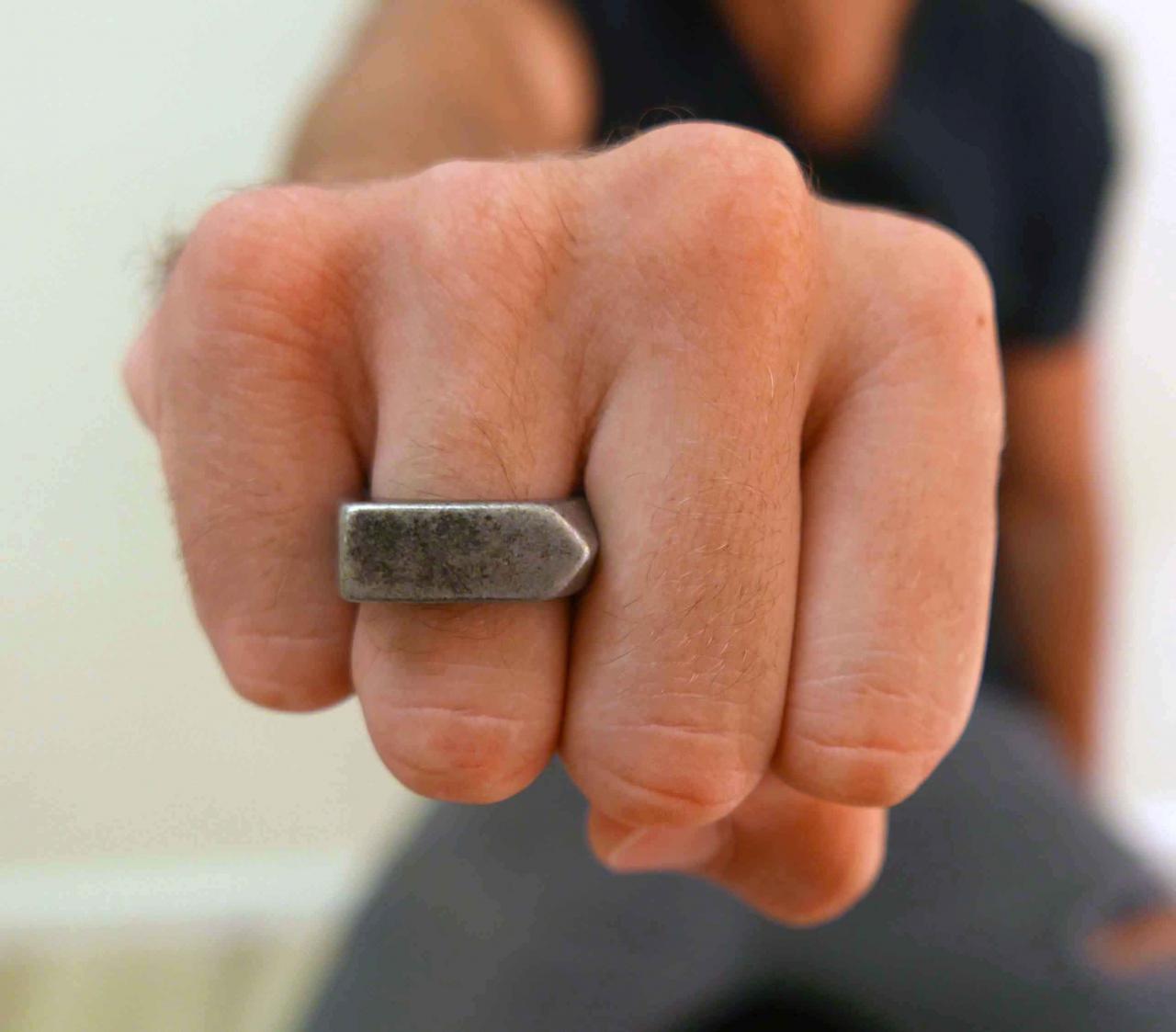 Men's Ring - Men's Silver Ring - Men's Stainless Steel Ring - Men's Silver Band - Men's Jewelry -