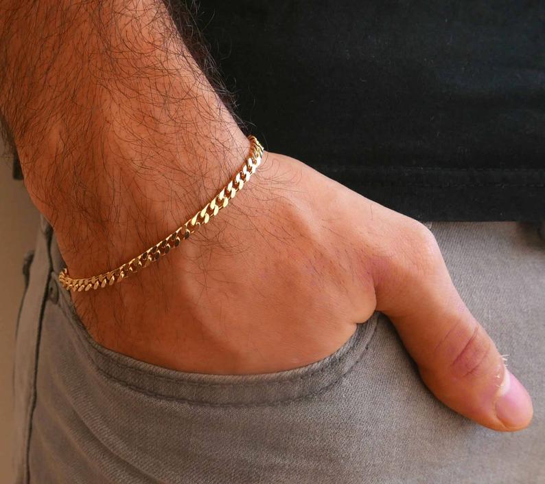 Men's Bracelet - Men's Gold Bracelets - Men's Chain Bracelet - Men's Cuff Bracelet - Men's Jewelry -