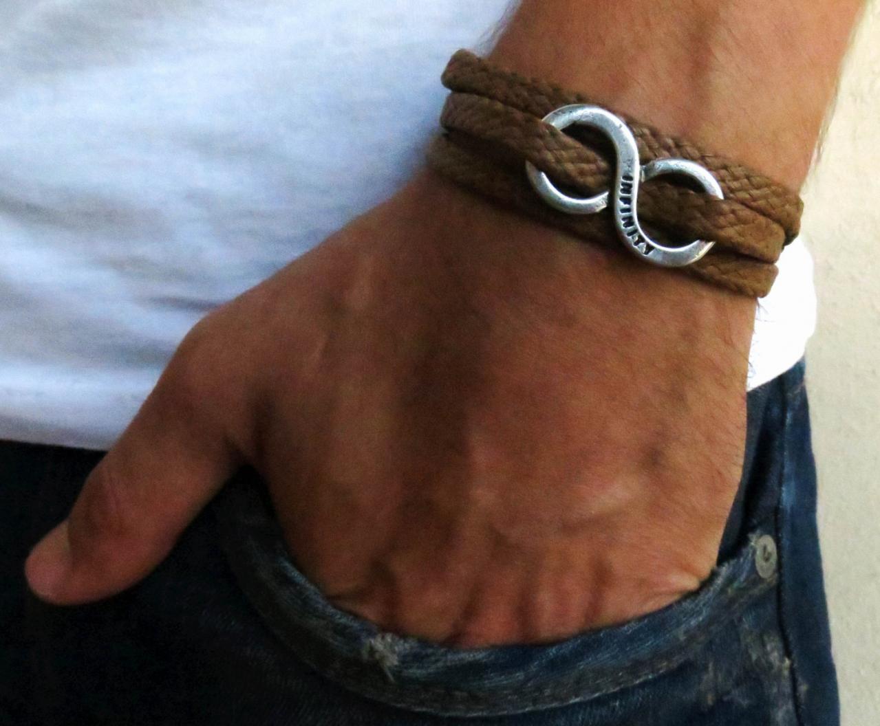Men's Bracelet - Men's Infinity Bracelet - Men's Vegan Bracelet - Men's Jewelry - Men's Gift -