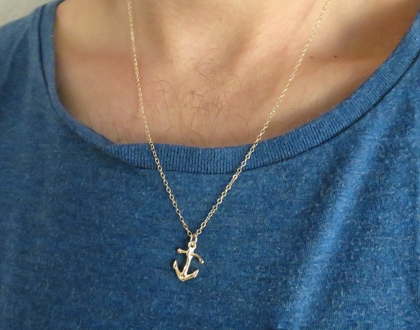 Men's Necklace - Men's Anchor Necklace - Men's Gold Necklace - Mens Jewelry - Necklaces For Men - Jewelry For Men -