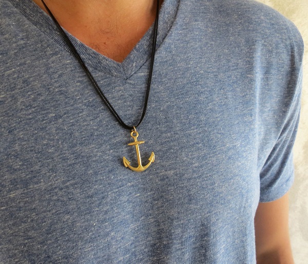 Pirate Anchor Pendant Fashion Anchor Steel Men Necklace Hip - Temu